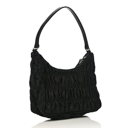 Prada Tessuto Nylon Gaufre Shoulder Bag Black 3 of 10