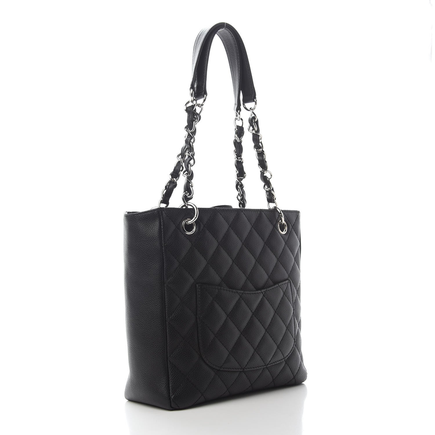 Chanel Caviar Quilted Petit Shopping Tote PST Black 3 of 9