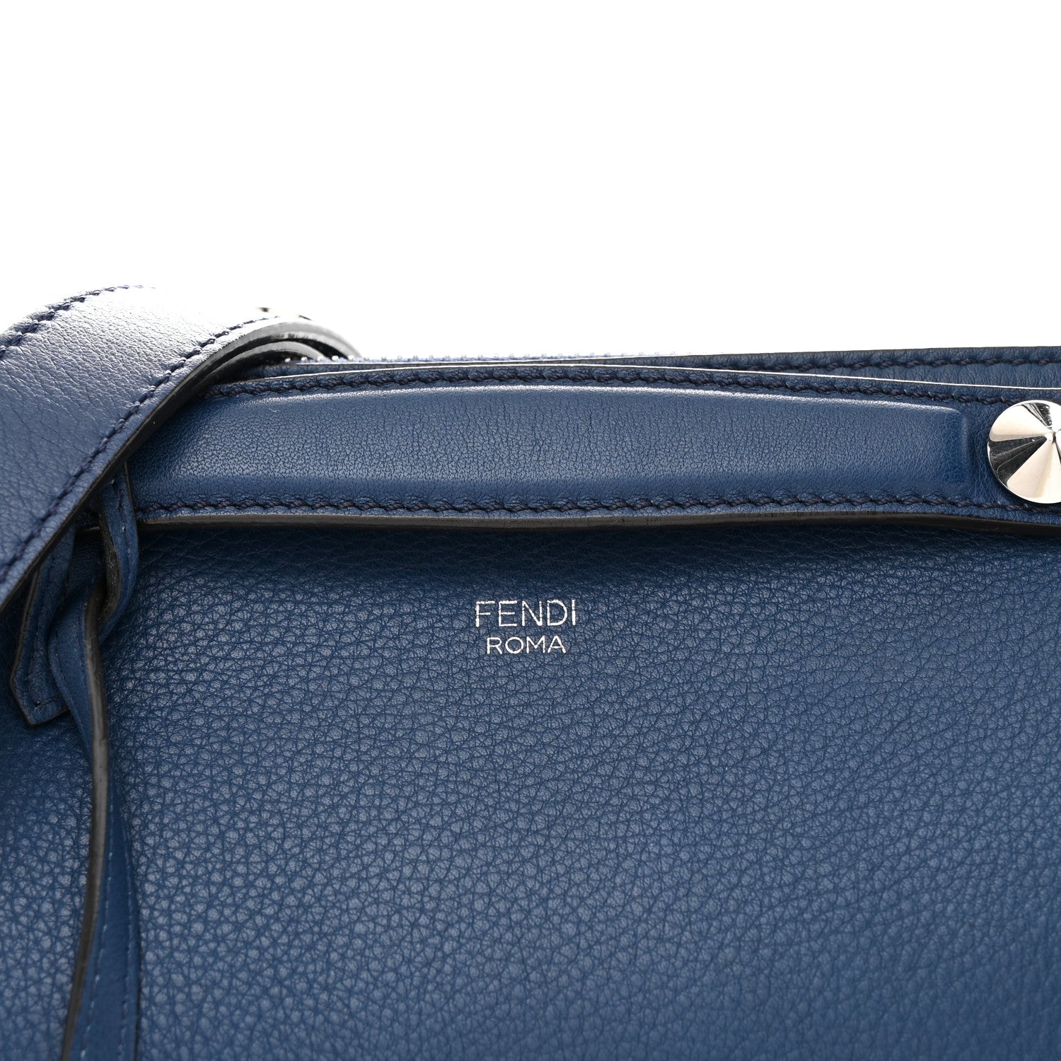 Fendi Vitello Dolce Medium By The Way Boston Bag Blue 9 of 13