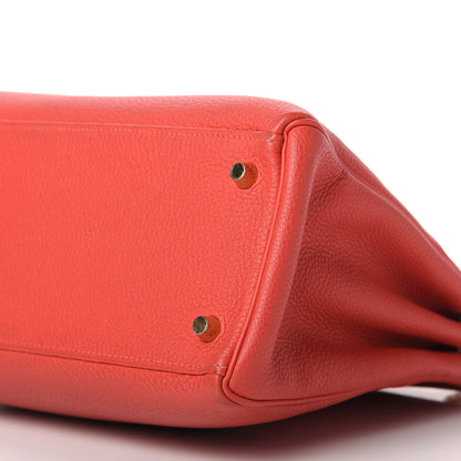 Hermes Togo Kelly Retourne 28 Rouge Pivoine 7 of 10