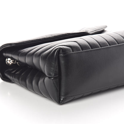 Saint Laurent Calfskin Y Quilted Monogram Medium Loulou Chain Satchel Black 8 of 9