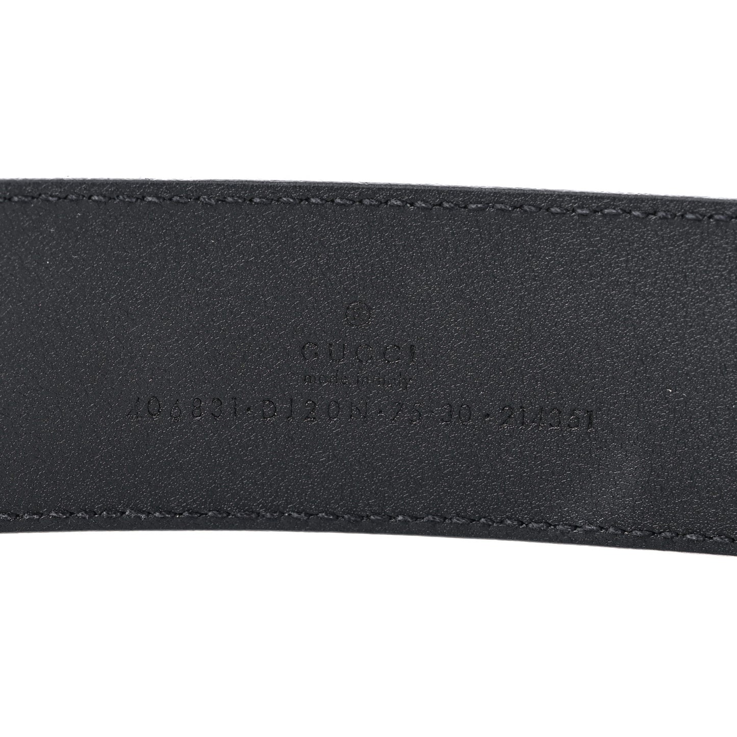 Textured Dollar Calfskin Nickel Double G 40mm Belt 75 30 Black