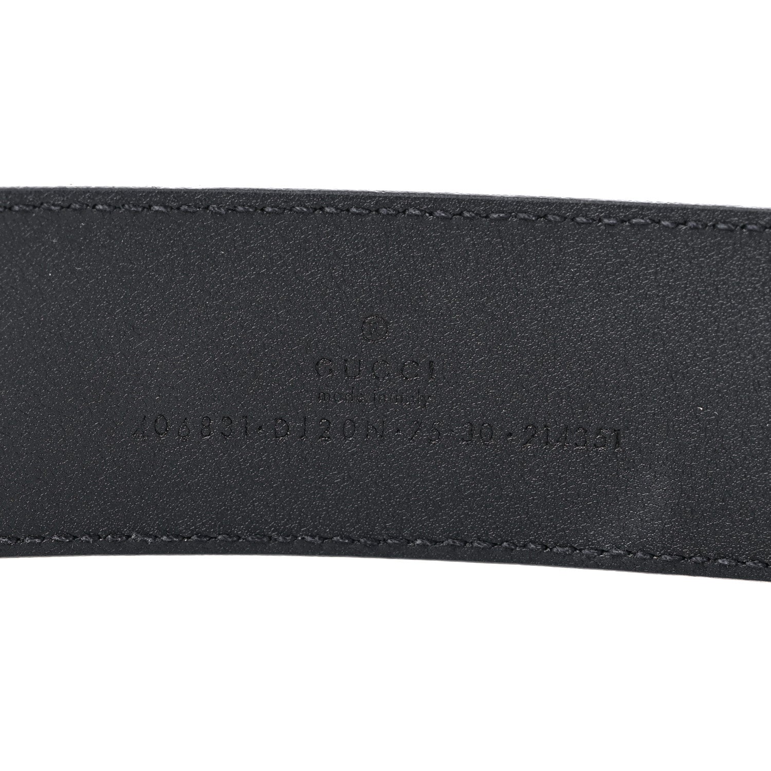 Gucci Textured Dollar Calfskin Nickel Double G 40mm Belt 75 30 Black 3 of 6