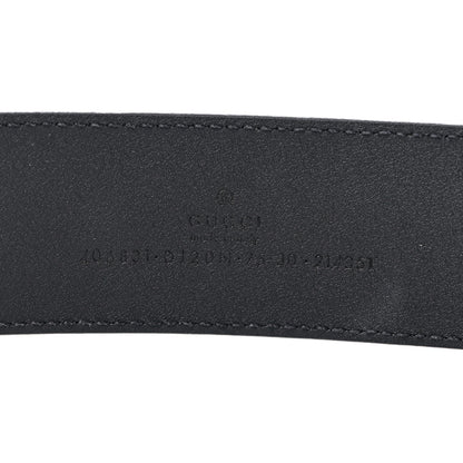 Gucci Textured Dollar Calfskin Nickel Double G 40mm Belt 75 30 Black 3 of 6