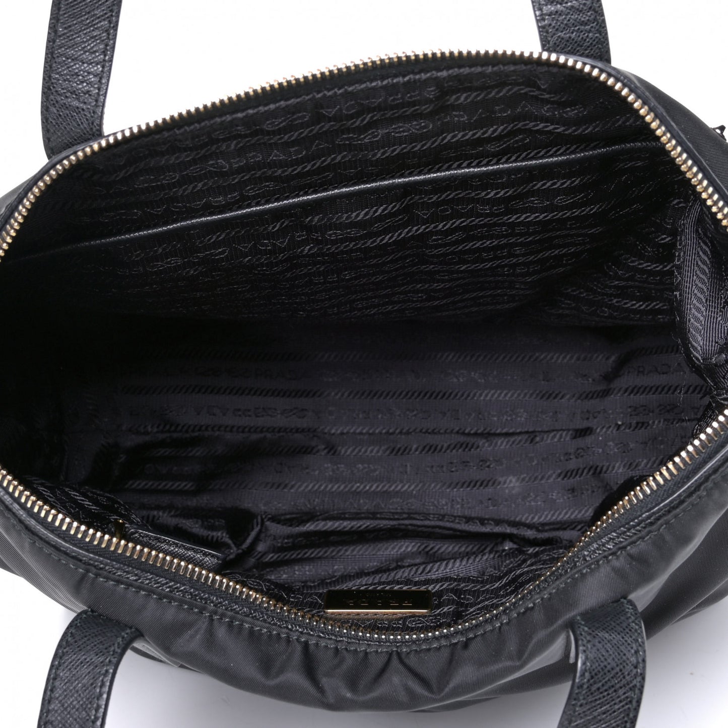 Nylon Tessuto Saffiano Robot Tote Bag Black Mimosa