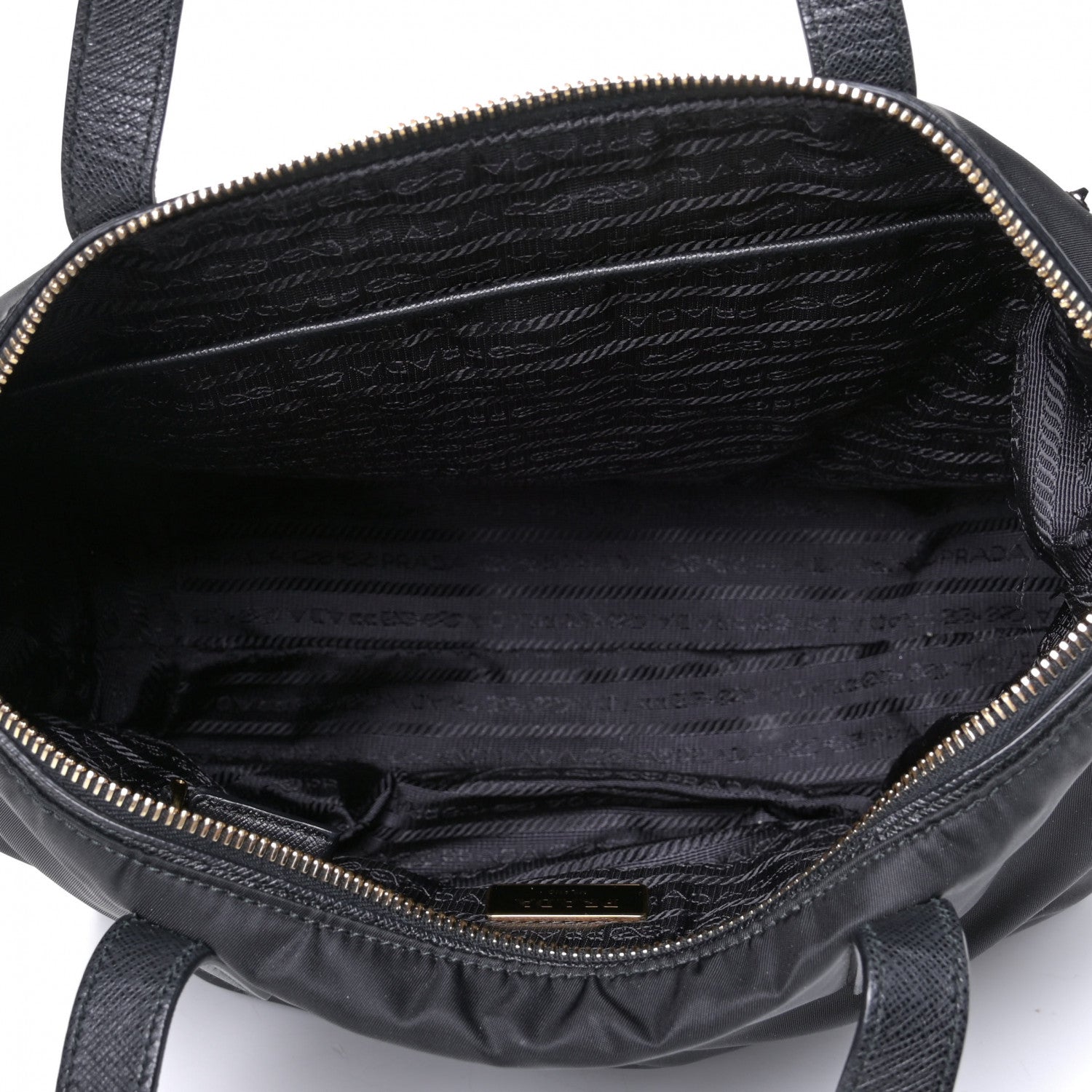 Prada Nylon Tessuto Saffiano Robot Tote Bag Black Mimosa 4 of 5