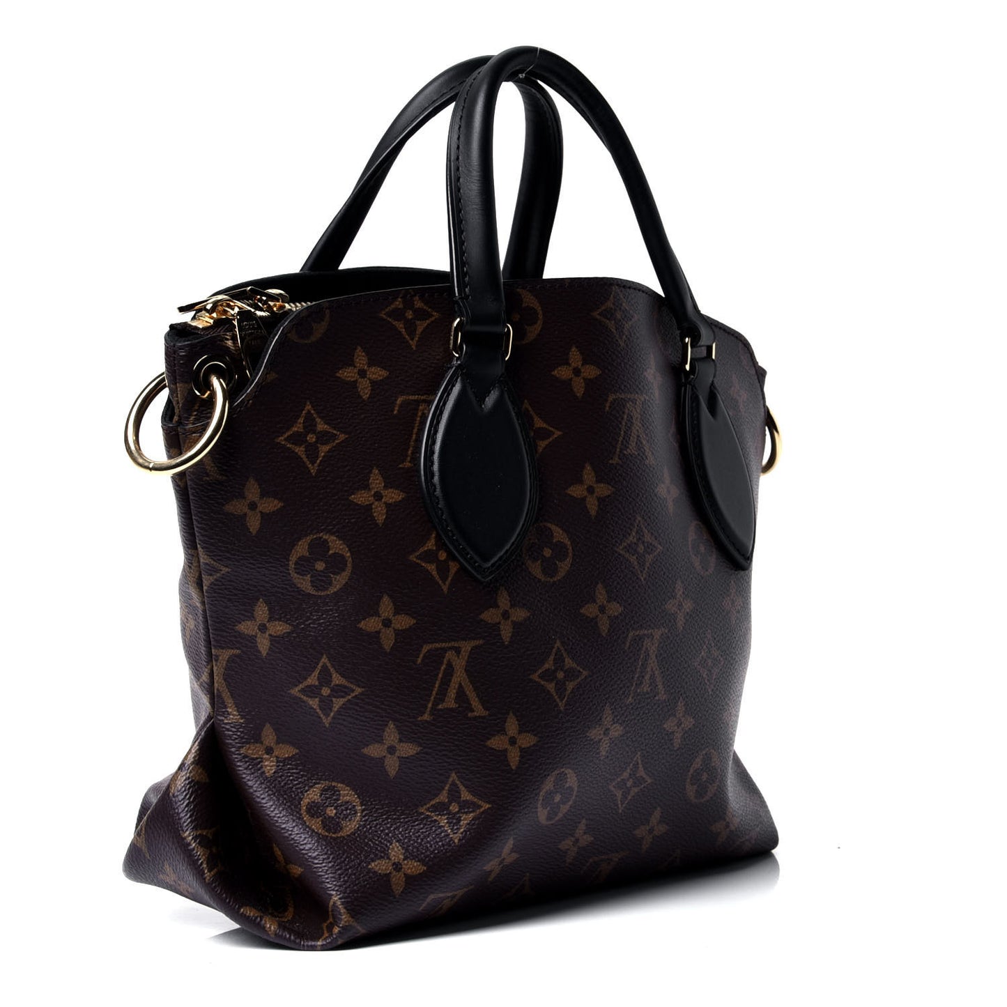Monogram Flower Zipped Tote PM Black