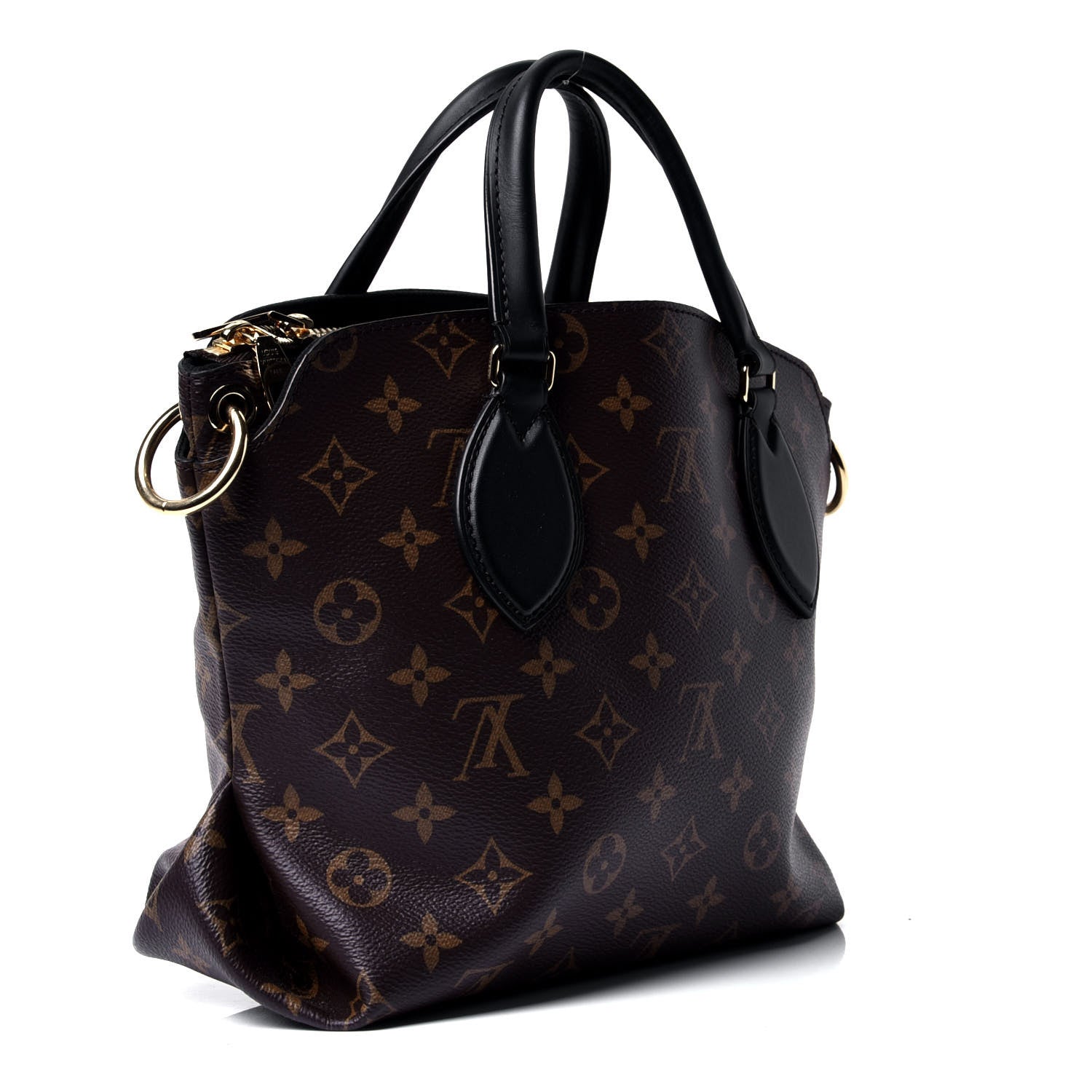 Louis Vuitton Monogram Flower Zipped Tote PM Black 3 of 5