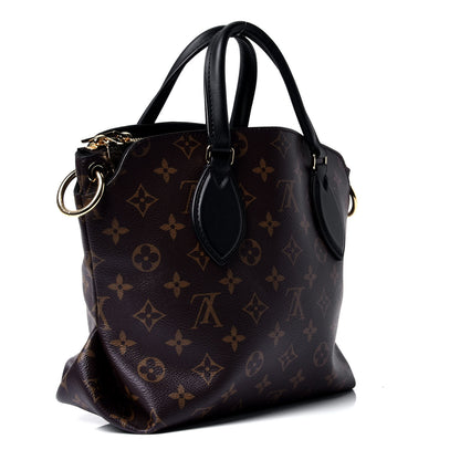 Louis Vuitton Monogram Flower Zipped Tote PM Black 3 of 5