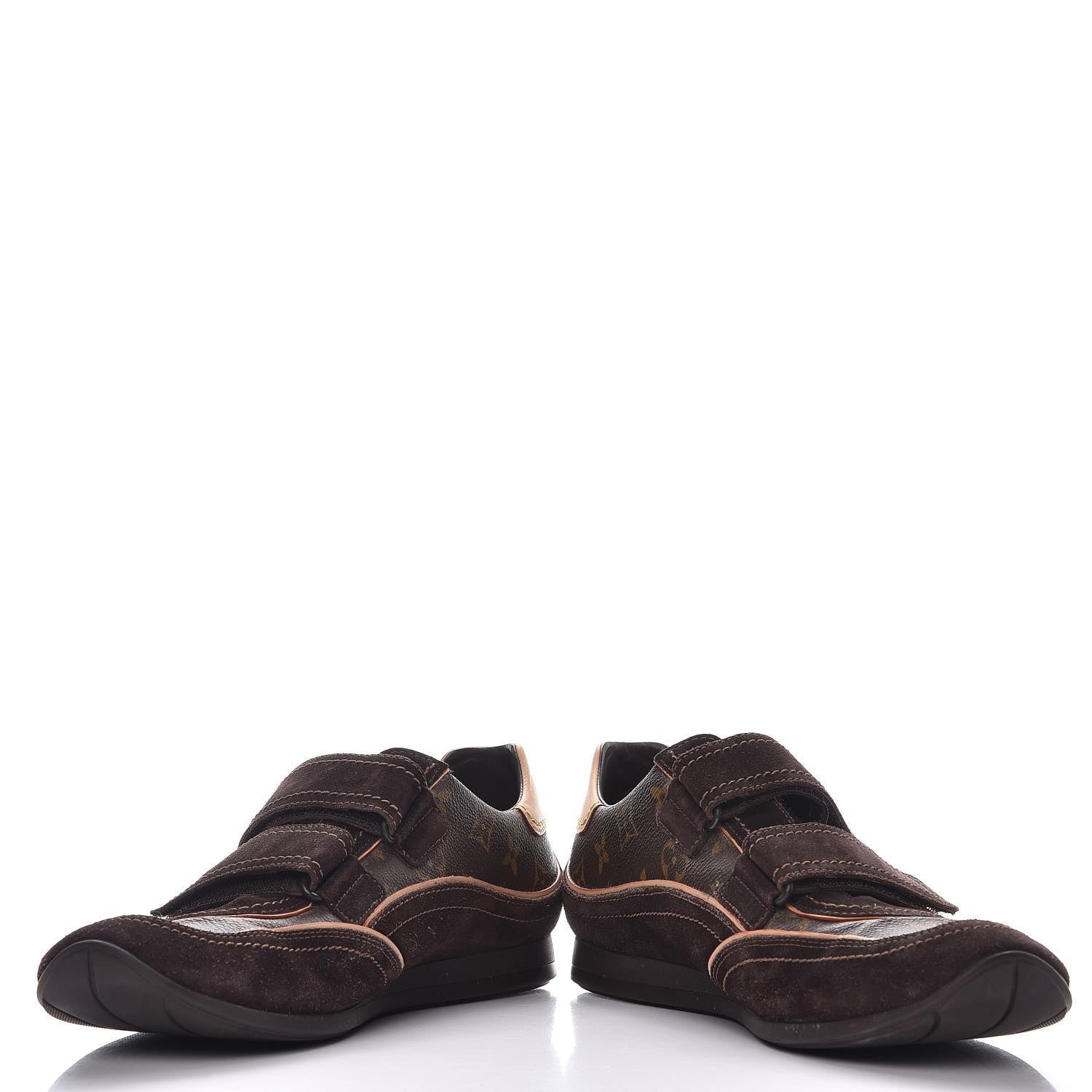 Louis Vuitton Suede Monogram Speeding Velcro Sneakers 8.5 5 of 13