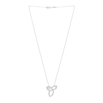 Harry Winston Platinum Diamond Lily Cluster Pendant Necklace 3 of 4