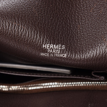 Hermes Taurillon Clemence Jypsiere 34 Chocolate 6 of 29