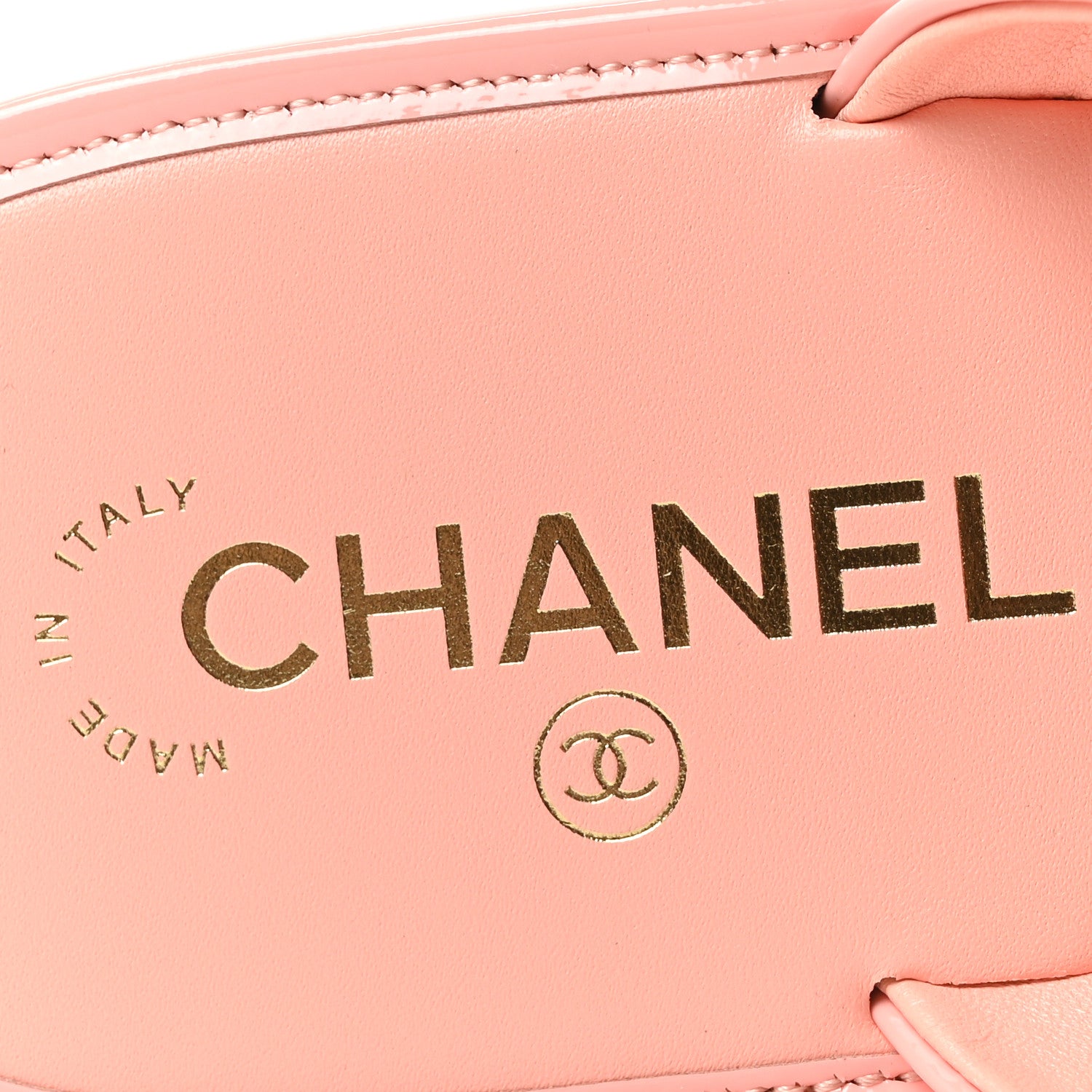 Chanel Patent Calfskin Camellia Thong Sandals 37.5 White 38 Light Pink 8 of 8