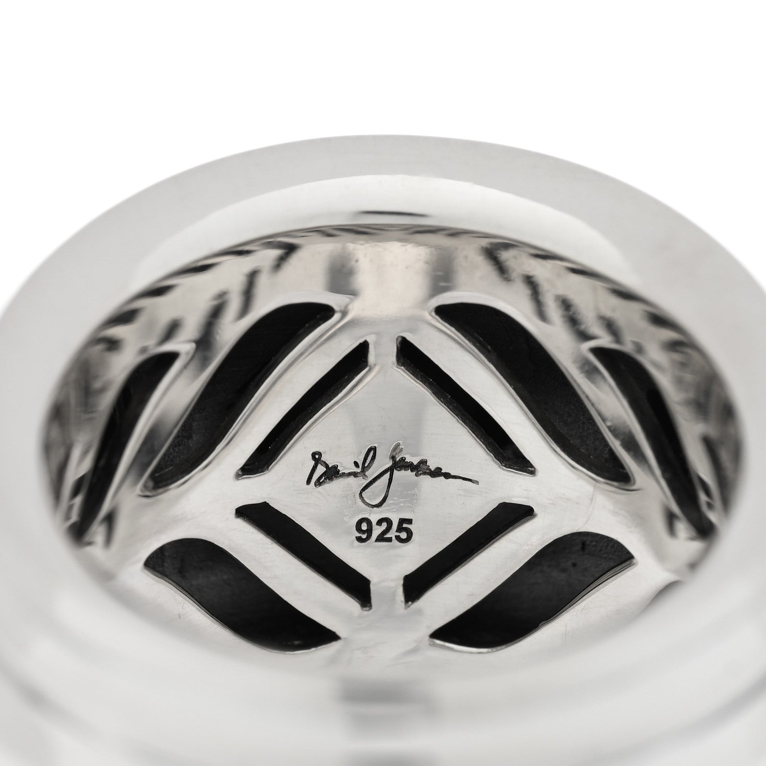 David Yurman Sterling Silver Modern Renaissance Wide Ring 58 8.25 4 of 5