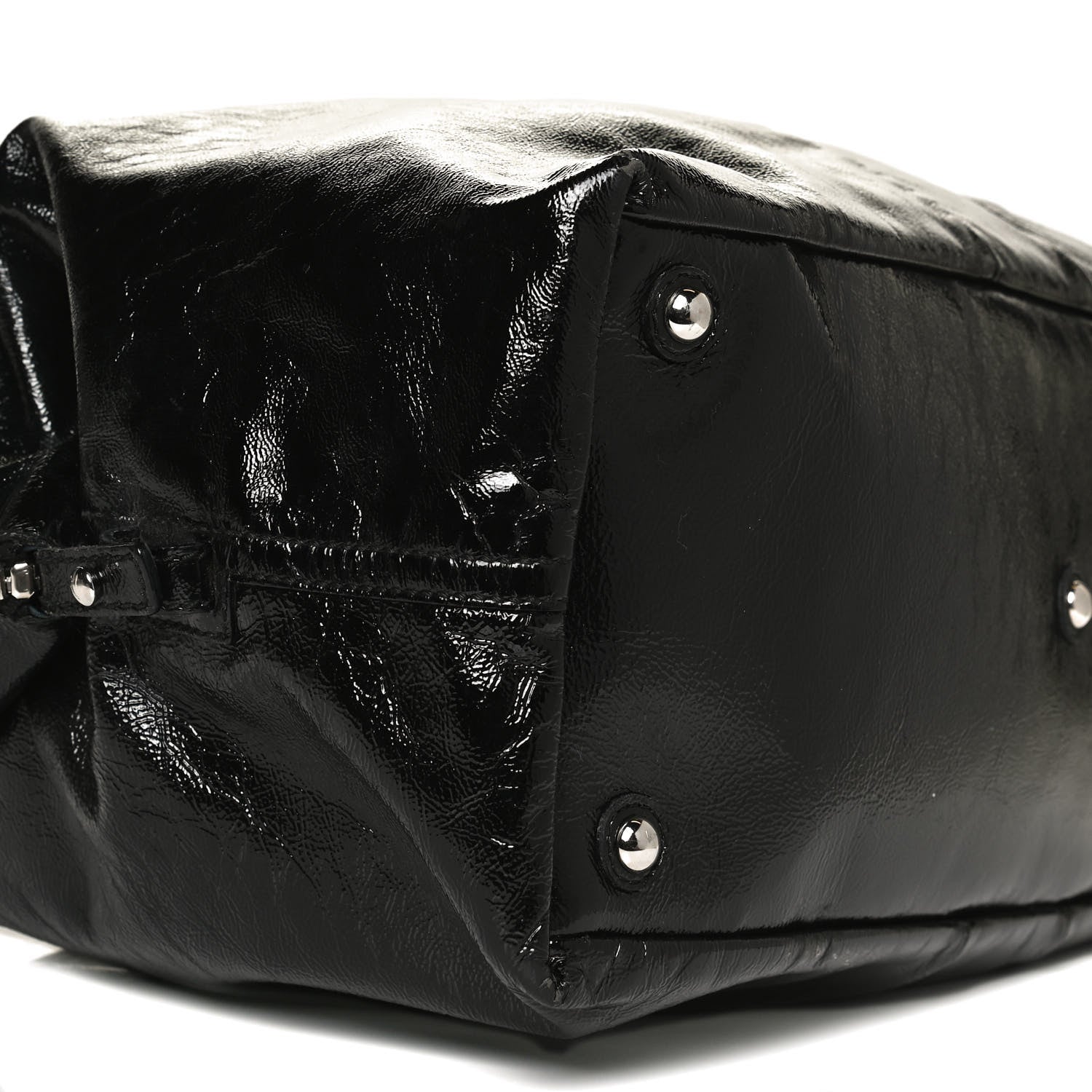 Saint Laurent Textured Patent Medium Easy Y Bag Black 10 of 15