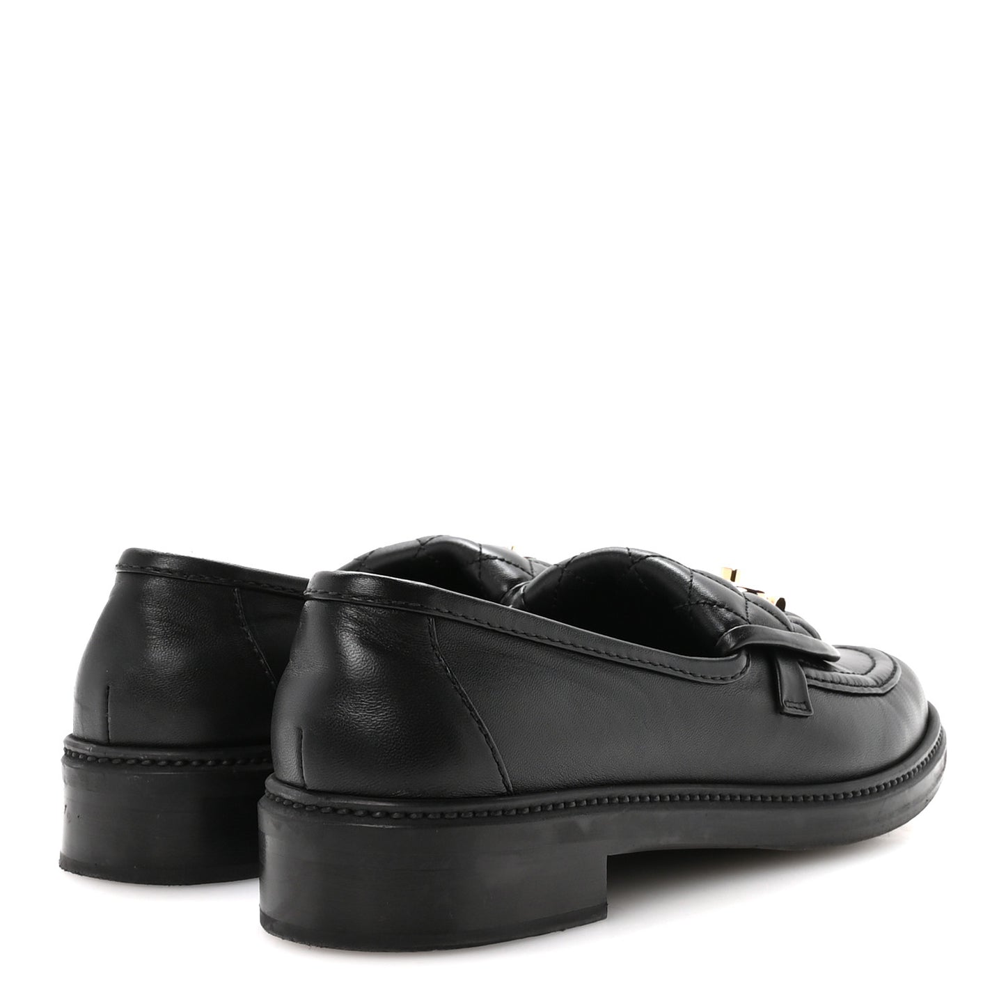 Lambskin Quilted CC Turnlock Loafers 41 Black