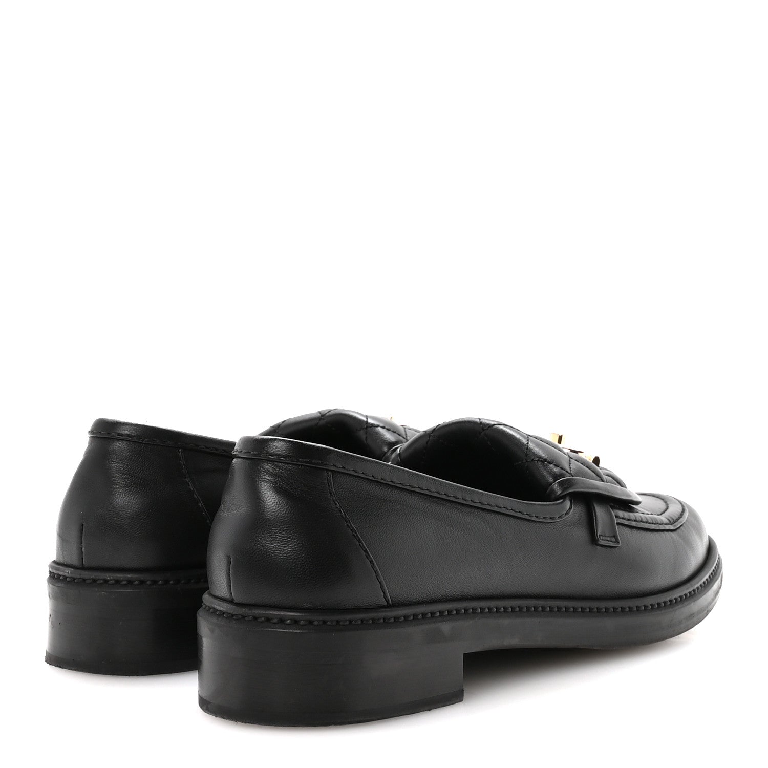 Chanel Lambskin Quilted CC Turnlock Loafers 41 Black 5 of 9