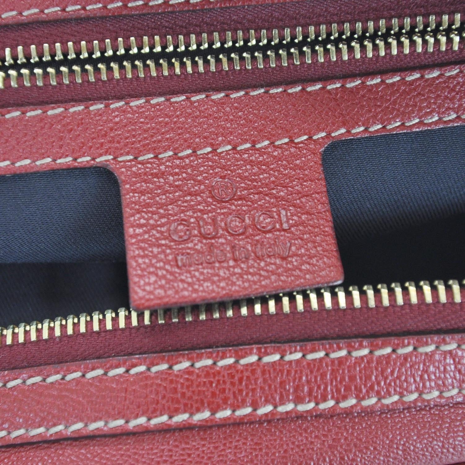 Gucci Leather Capri Small Bowler Red 9 of 11