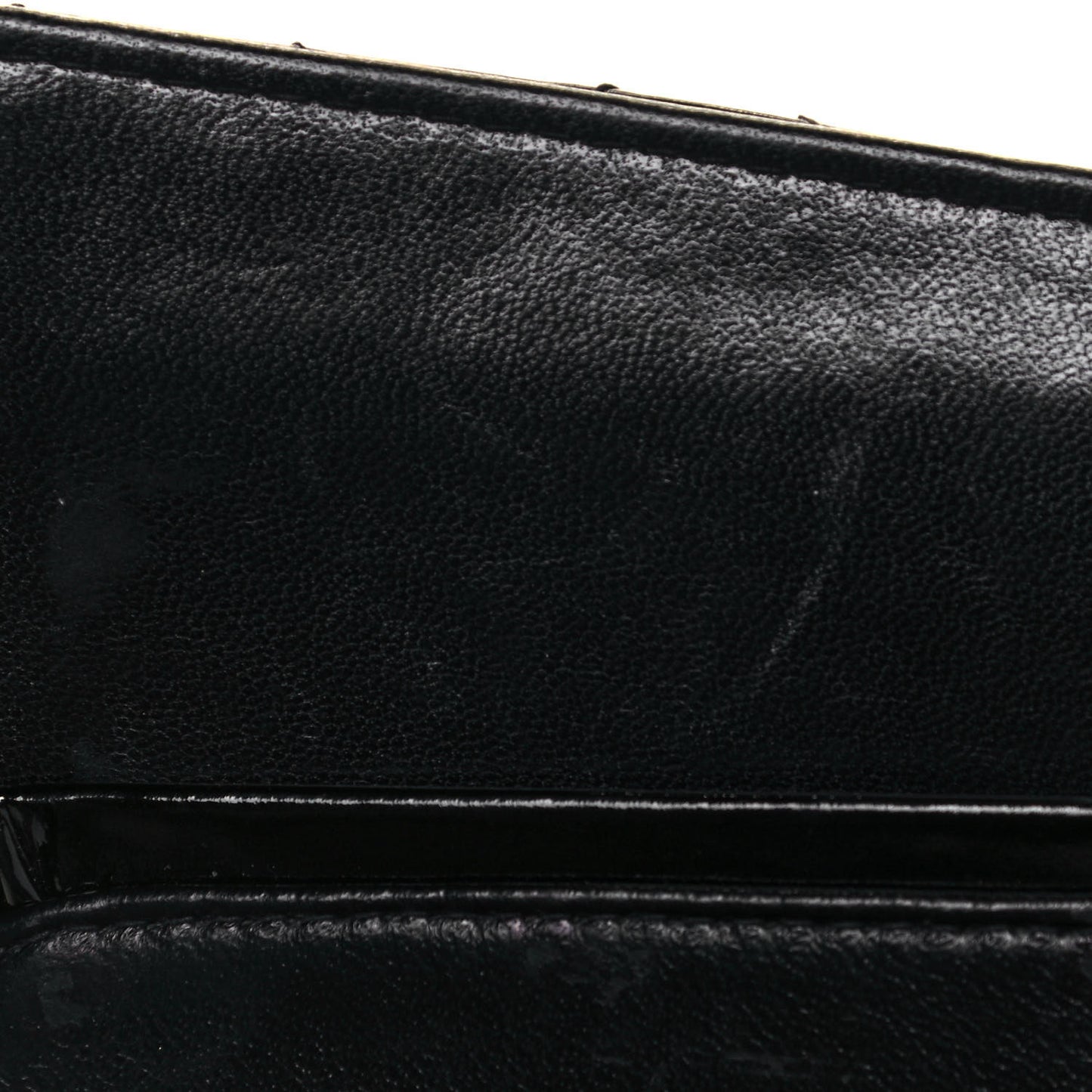 Patent Quilted Medium Double Flap So Black