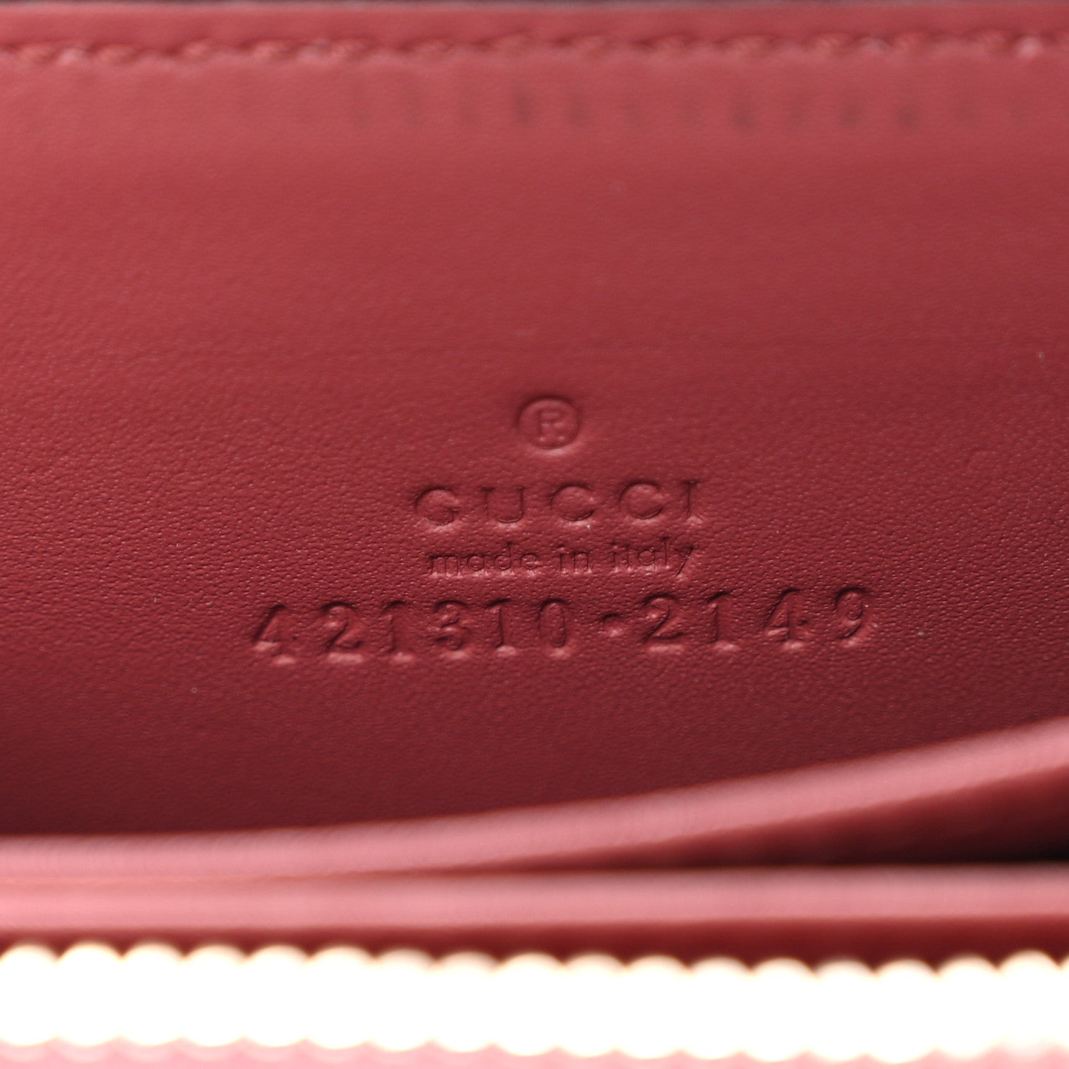 Gucci GG Supreme Monogram Blooms Zip Around Card Case Wallet Beige Multicolor Dry Rose 6 of 8