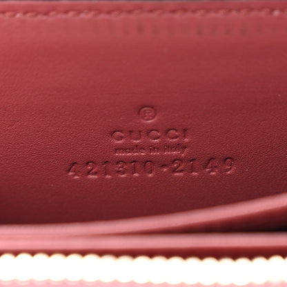 Gucci GG Supreme Monogram Blooms Zip Around Card Case Wallet Beige Multicolor Dry Rose 6 of 8
