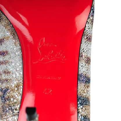 Christian Louboutin Glitter Sirene Pigalle Follies 100 Pumps 42 Gold 7 of 8