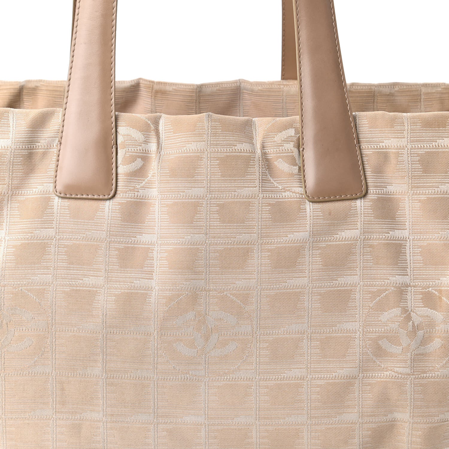 Chanel Nylon Medium Travel Tote Beige 10 of 12