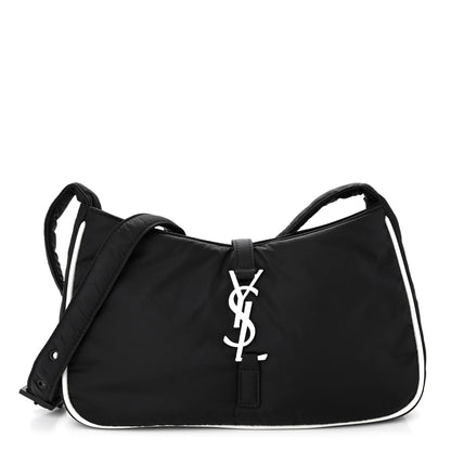 Saint Laurent Econyl Nylon Le 5 A 7 Hobo Black White 1 of 10