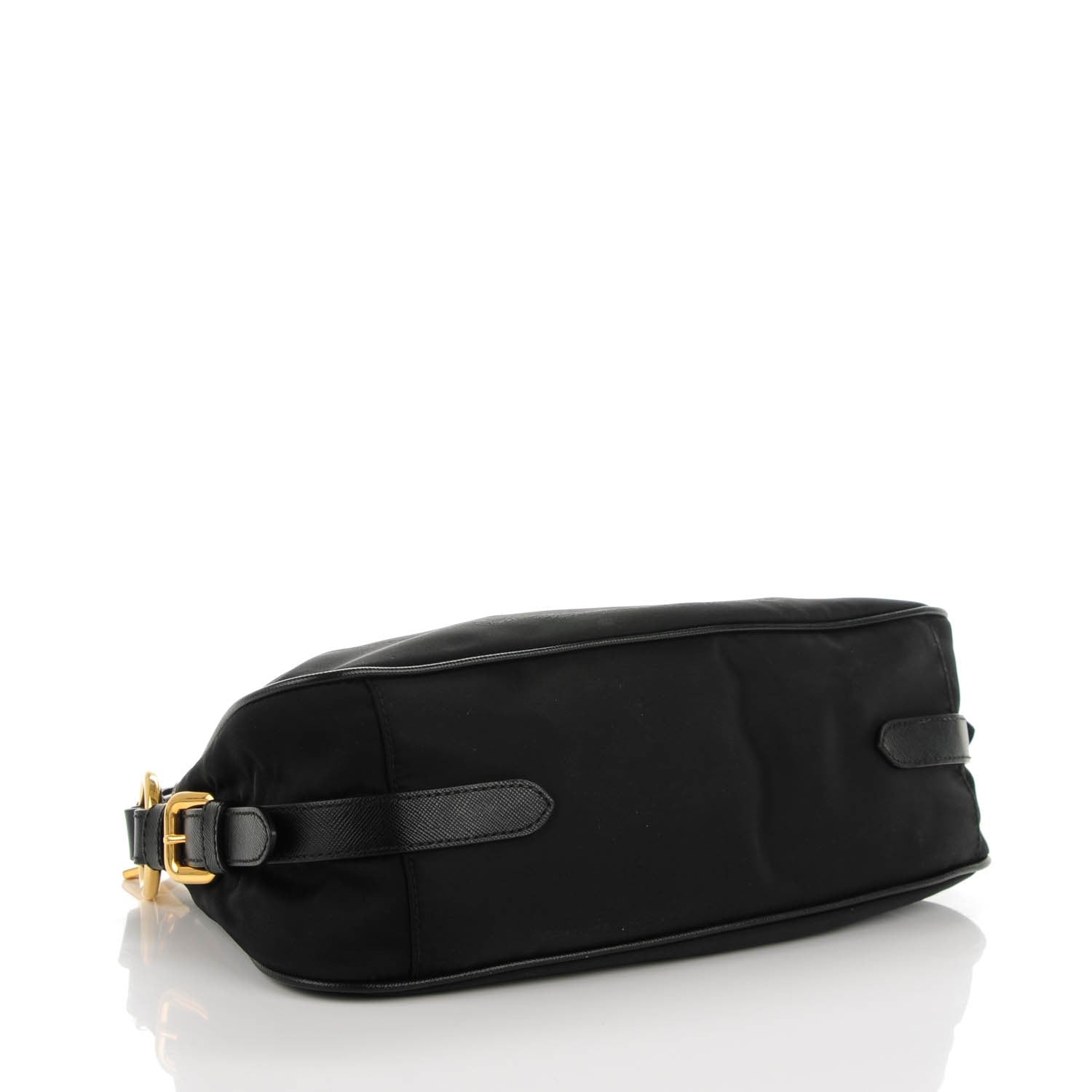 Prada Tessuto Nylon Jacquard Logo Shoulder Bag Nero Black 4 of 7