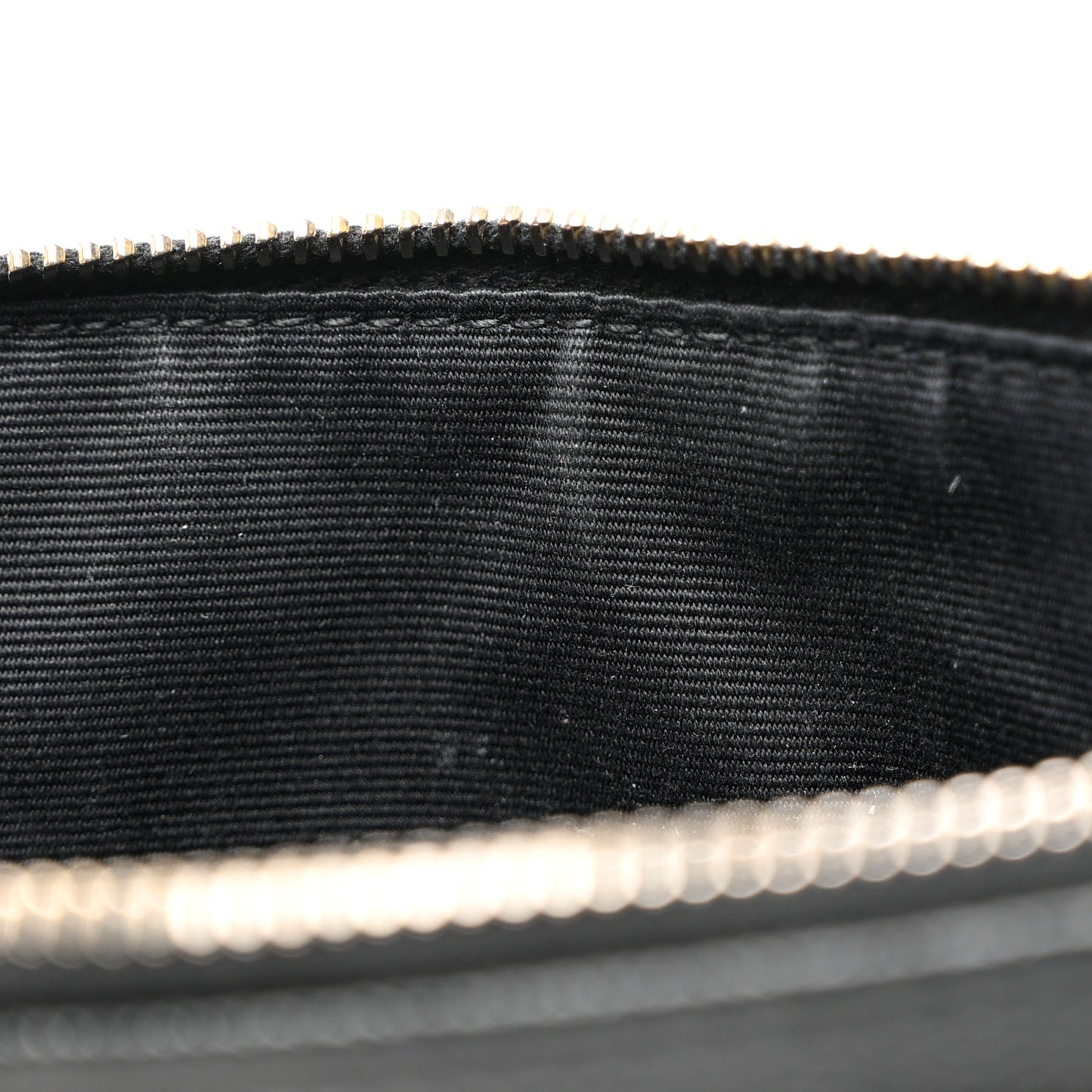 Grain De Poudre Chevron Monogram Large Bill Pouch Black