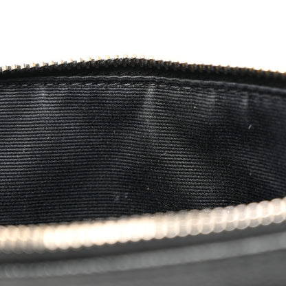 Saint Laurent Grain De Poudre Chevron Monogram Large Bill Pouch Black 8 of 13