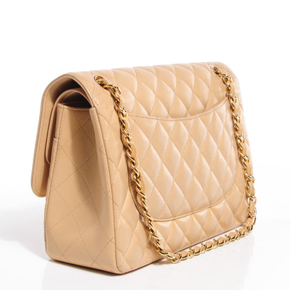 Chanel Caviar Quilted Jumbo Double Flap Beige Clair 3 of 8