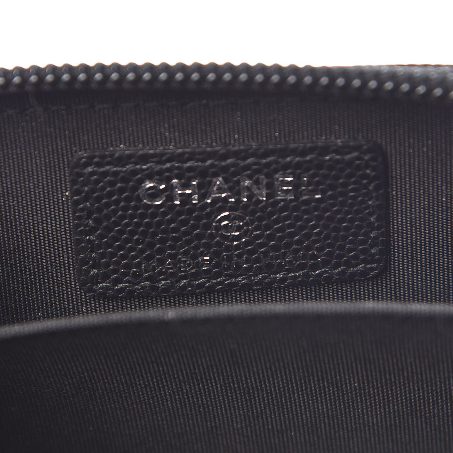 Caviar Quilted Boy Zip Around Coin Purse Wallet Black