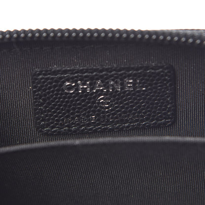 Chanel Caviar Quilted Boy Zip Around Coin Purse Wallet Black 6 of 8