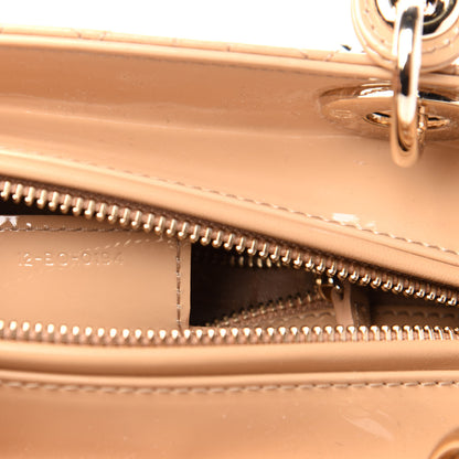 Christian Dior Patent Cannage Medium Lady Dior Beige 8 of 12