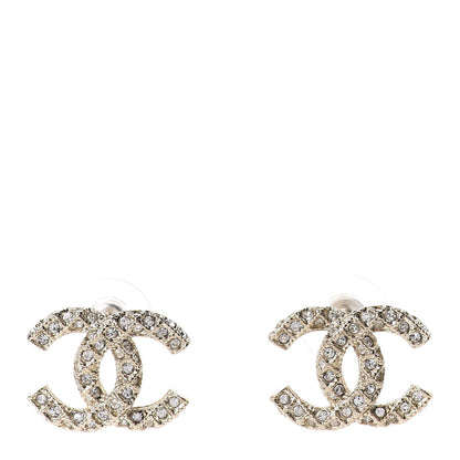 Chanel Crystal CC Earrings Gold 1 of 5