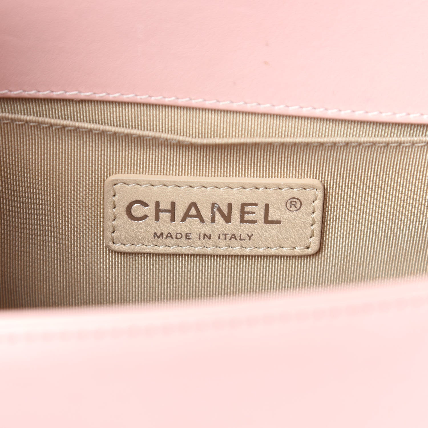 Chanel Patent Chevron Quilted Medium Boy Flap Light Pink 16 of 18