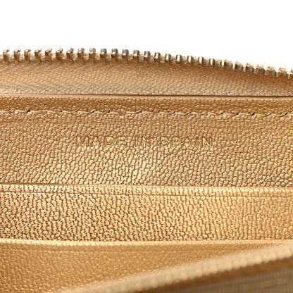 Chanel Metallic Lambskin Quilted Medium Chanel 19 Zipped Wallet Gold 6 of 8