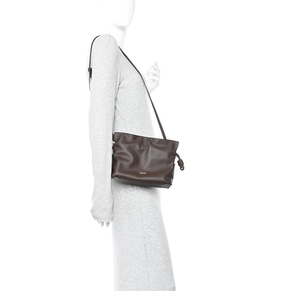 Loewe Calfskin Mini Flamenco Knot Clutch Chocolate 2 of 12