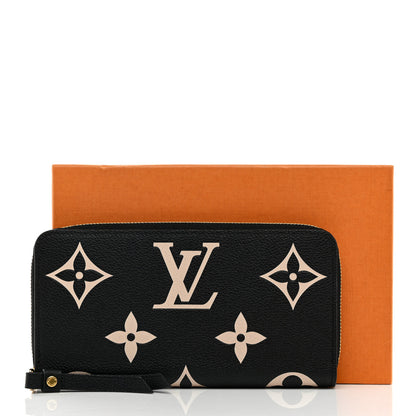 Louis Vuitton Empreinte Monogram Giant Zippy Wallet Black Beige 8 of 8