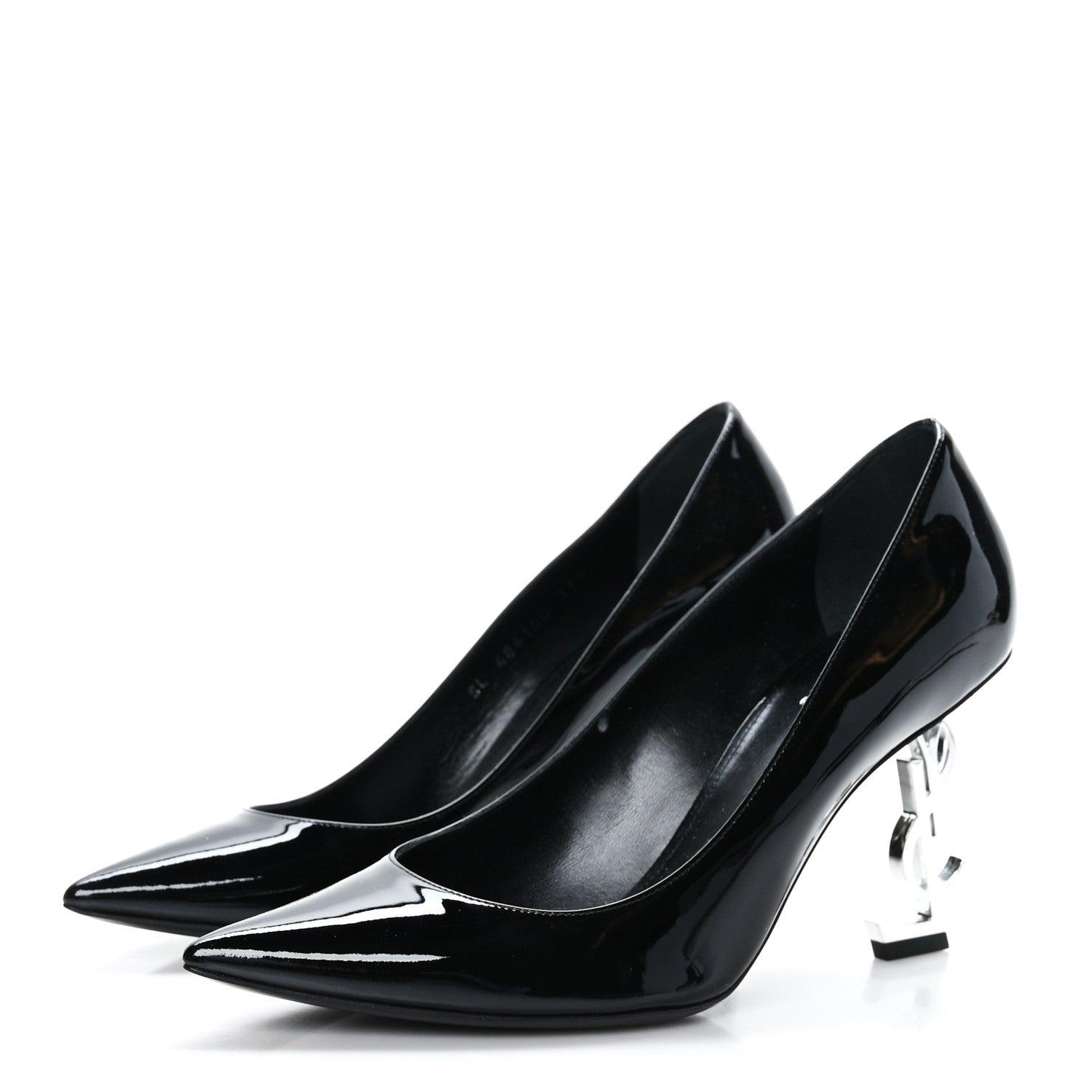 Saint Laurent Patent Calfskin Opyum 85 Pumps 37.5 Black 3 of 8