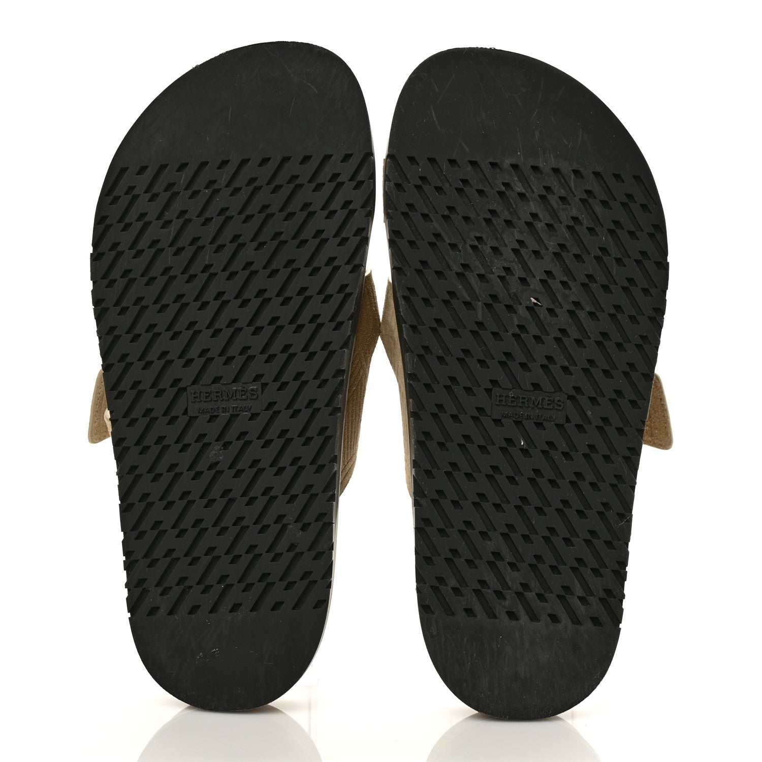 Hermes Suede Goatskin Chaine d'Ancre Womens Chypre Sandals 37 Beige Sable 5 of 9