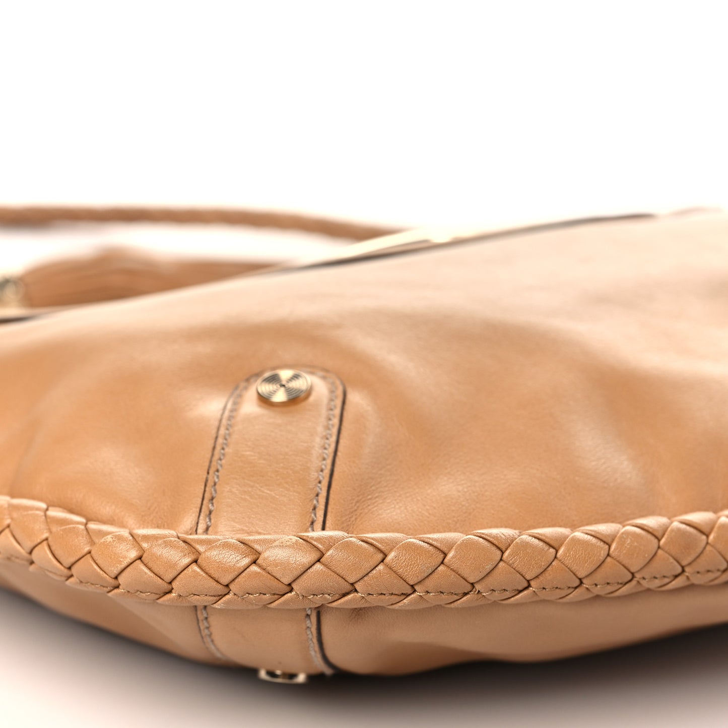 Calfskin Medium Britt Tassel Shoulder Bag Beige