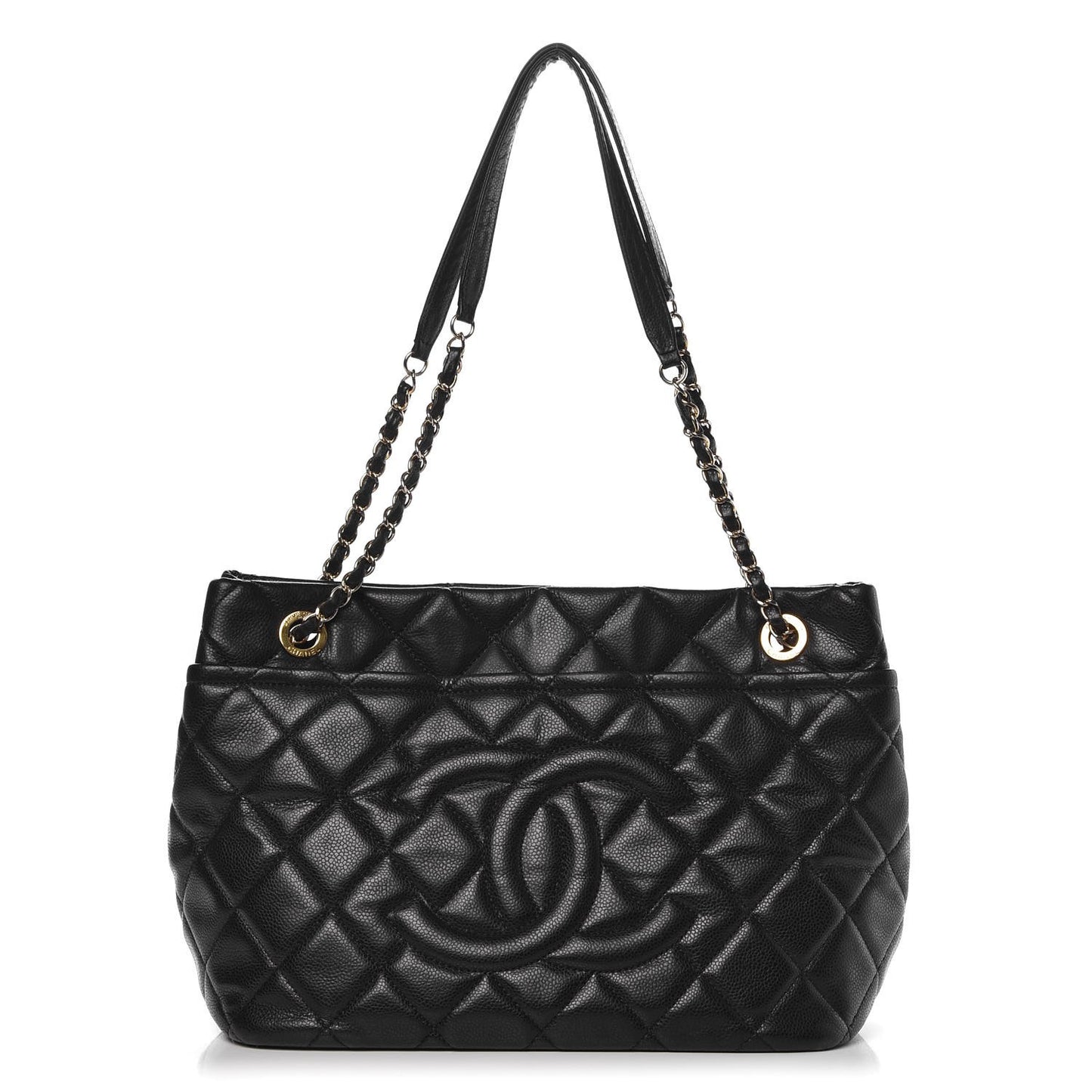 Caviar Quilted CC Timeless Soft Tote Black