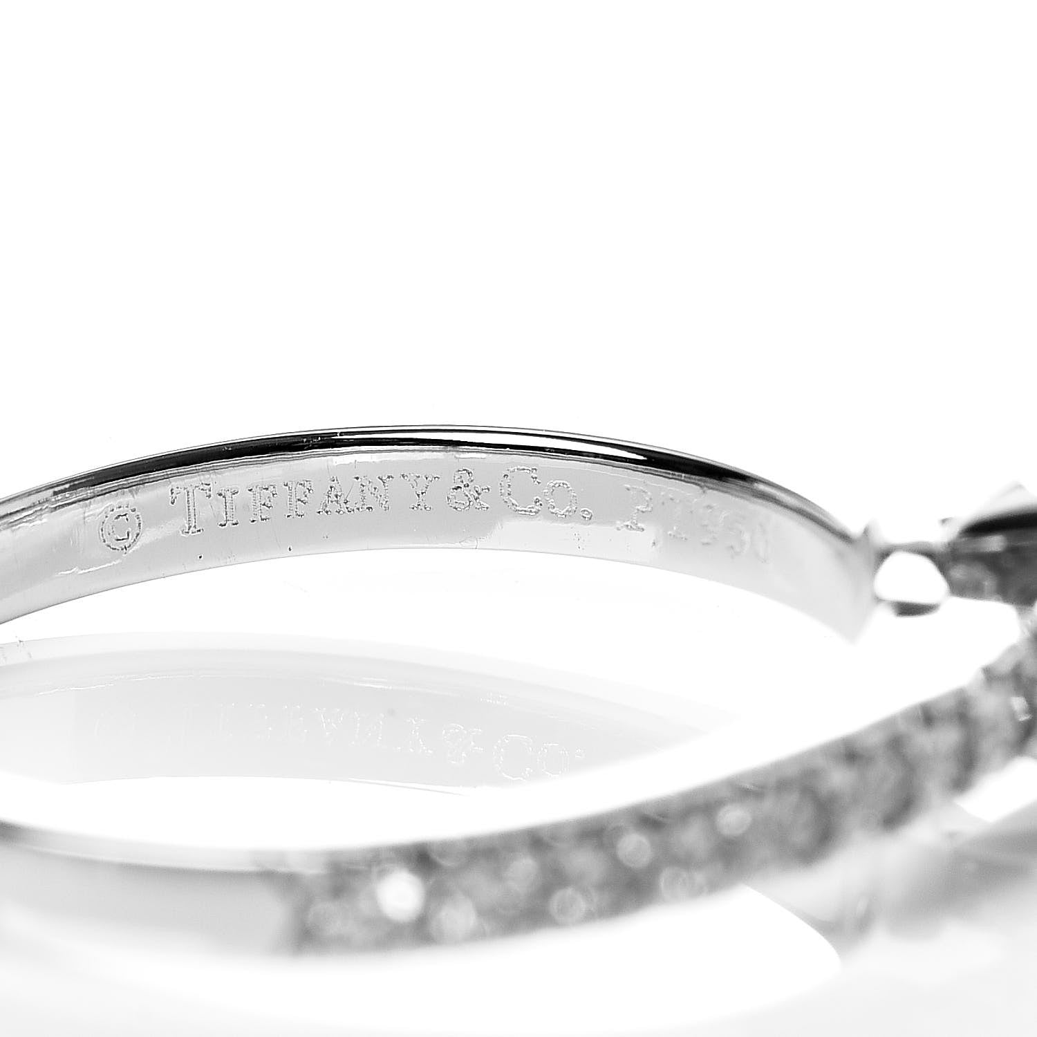 Tiffany Platinum Diamond .59ct Engagement Ring 47 4 5 of 7