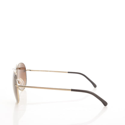 Chanel Metal Polarized Aviator CC Sunglasses 4189-T-Q Brown 2 of 4