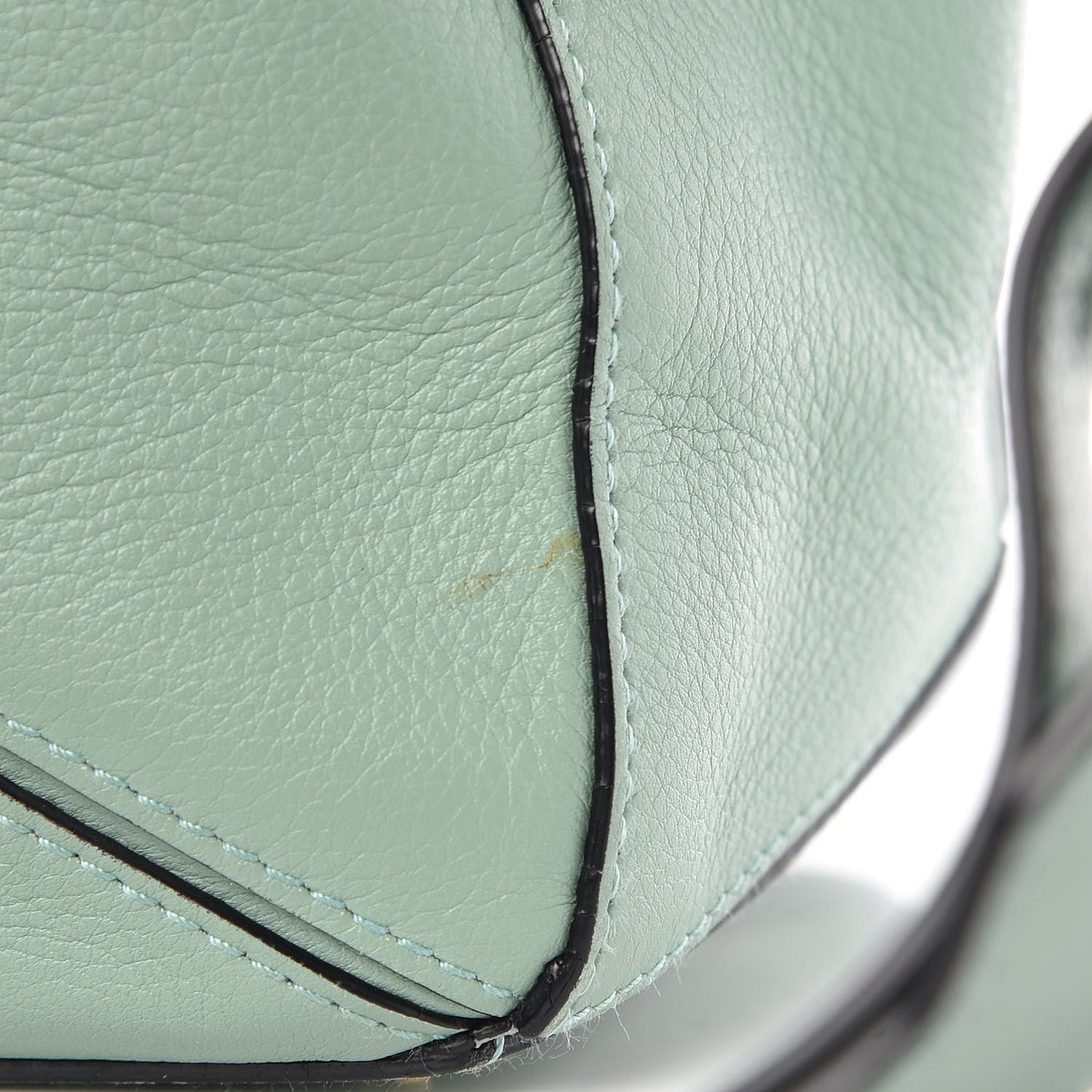 Calfskin Puzzle Bag Sea Water Green
