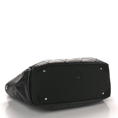 Chanel Coated Canvas Quilted Large Paris Biarritz Tote Black 4 of 16