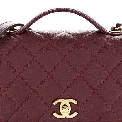 Chanel Caviar Quilted Small Business Affinity Flap Burgundy 8 of 12