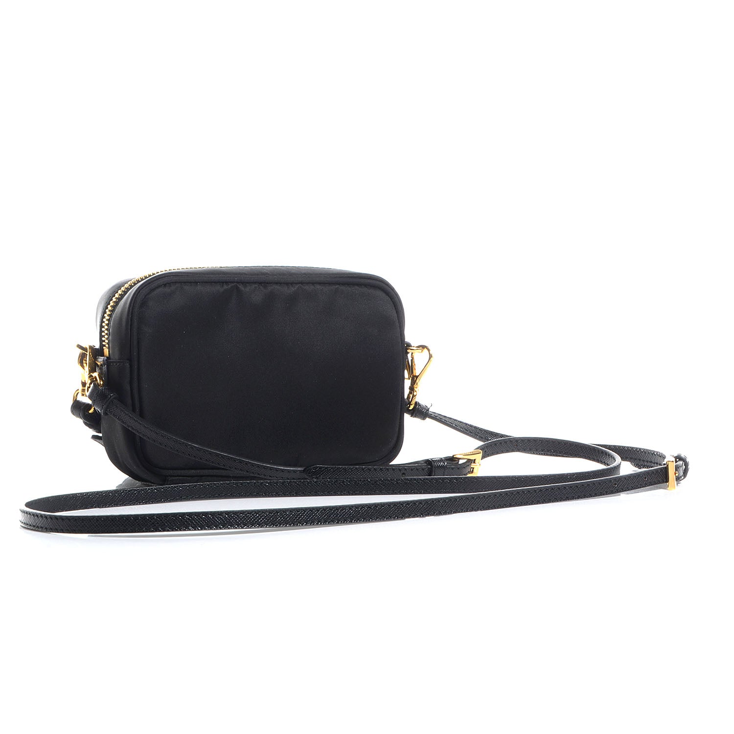 Prada Tessuto Nylon Convertible Crossbody Wristlet Nero Black 3 of 9